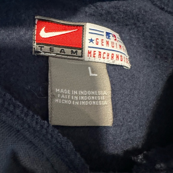 Vintage Y2K Sz:L New York Yankees MLB Nike Team Center Swoosh Logo Hoodie - Picture 10 of 11